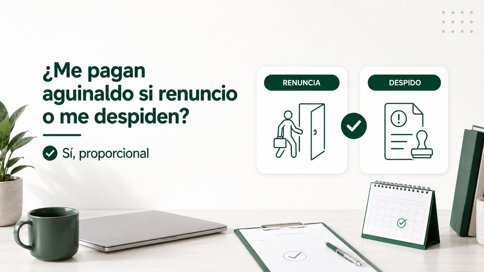 Aguinaldo proporcional en casos de renuncia o despido